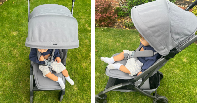 little boy in Joolz Aer 2 stroller