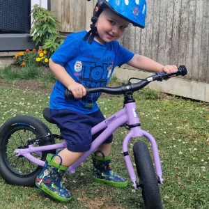little boy on early rider charger 12