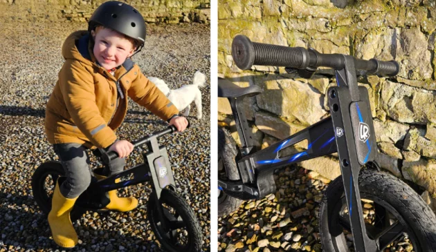 little boy on liferyder vogue balance bike