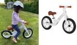 Child on white LittleLife balance bike