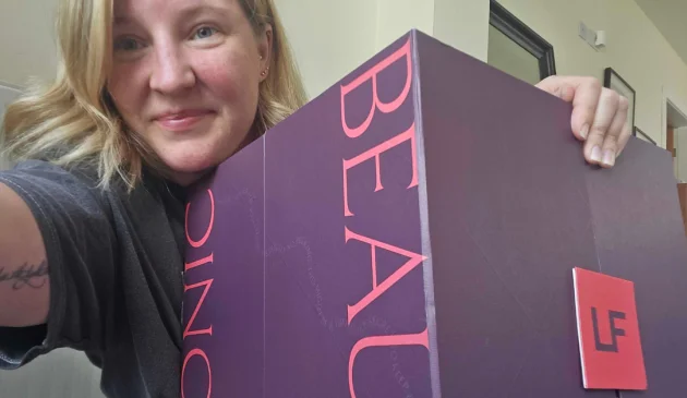 Rebecca Roberts holds the LOOKFANTASTIC beauty Advent calendar 2026