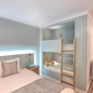 Bunk beds in a family room at Luccombe Hall Hotel in the Isle of Wight