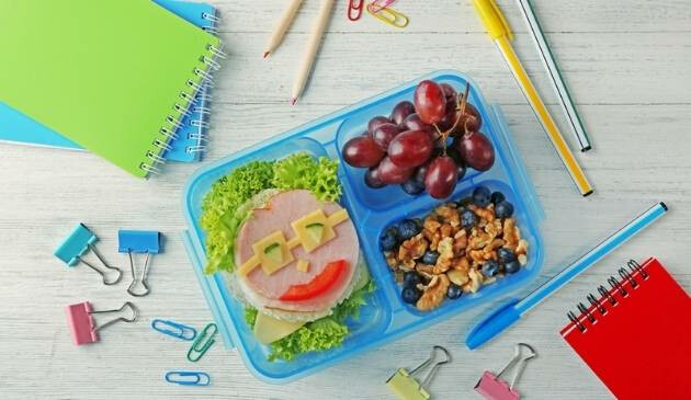 lunchbox and school supplies