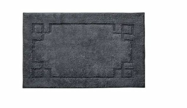 Luxury Cotton, Non-Slip Charcoal Bath Mat