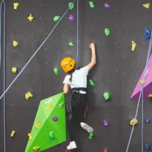 Lydstep Beach Village holiday park climbing wall