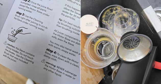 Cleaning instructions for the magic bullet Mini Juicer