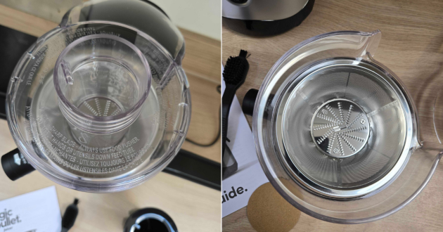 The inside blender of the magic bullet Mini Juicer