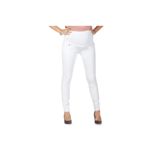 MAMAJEANS Milano Maternity Jeans stock image white