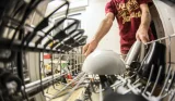 Man loading dishwasher