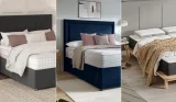 A photo grid showing three different firm mattresses side by side