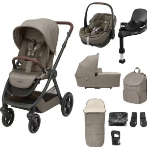 Maxi Cosi Oxford premium bundle with car seat, carrycot, footmuff and changing bag