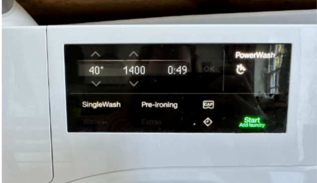 Miele W1 WSG363 washing machine touch screen