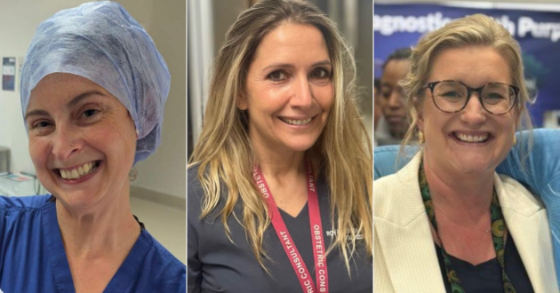 A grid of Dr Carolyn Warrington, Dr Elena Greco and Dr Emily Hotton