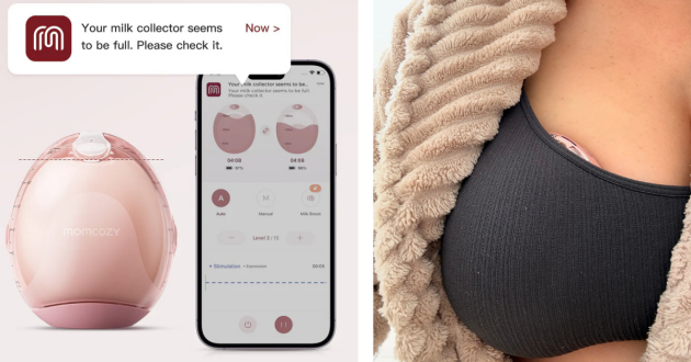 Mum using Momcozy Air 1 app
