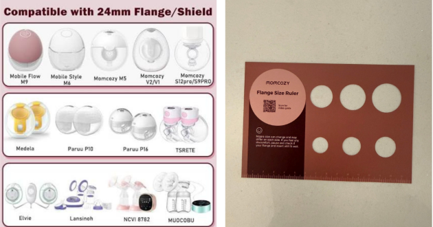 Momcozy M5 flange sizes