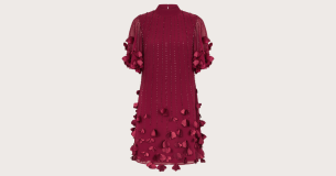 A product shot of the Carly tunic petal dress by Monsoon