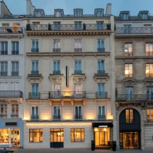 The exterior of Montfleuri hotel in Paris