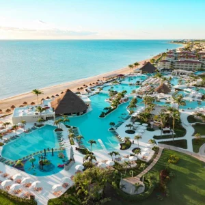 An aerial view of Moon Palace Cancun in Mexico