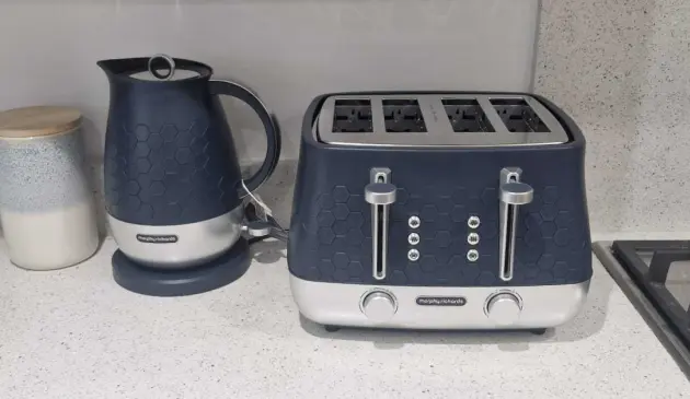 A real-life tester picture of the Morphy Richards Cassini kettle and toaster set