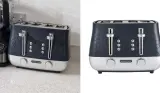 A real life testing against a product image of the Morphy Richards Cassini toaster