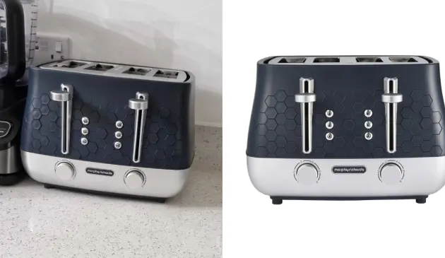 A real life testing against a product image of the Morphy Richards Cassini toaster