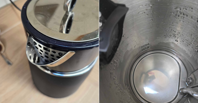 Close up of inside the Morphy Richards Signature jug kettle