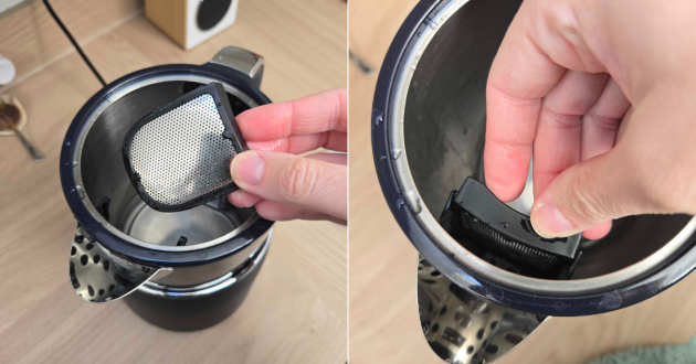 Morphy Richards' limescale filter inside the kettle