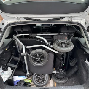 Mountain Buggy V4 folded in car boot