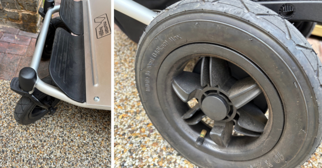 Mountain Buggy Duet foot rest and rear wheel