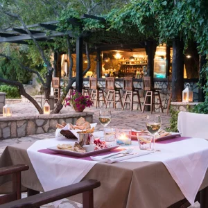 Restaurant terrace at Mousses Creche and Kids Clubs Lefkada