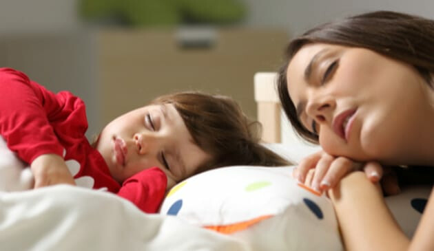 Mum and Toddler Sleeping