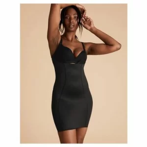 M&S Firm Control Sheer Stripe Wear Your Own Bra Shaping Slip