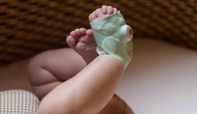 Owlet Smart Sock on baby