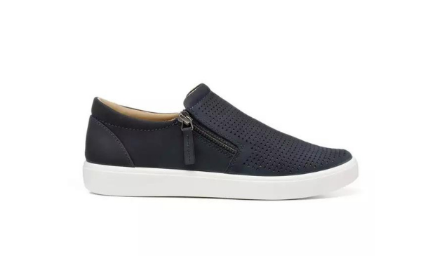 A flat navy deck shoe from Hotter