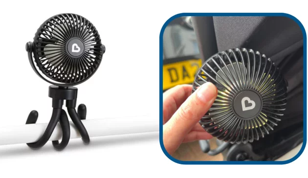 Close ups of the Munchkin Pram Fan