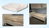 Naturalmat Natural Teen Mattress review hero image featuring standalone mattress and mattress in testing