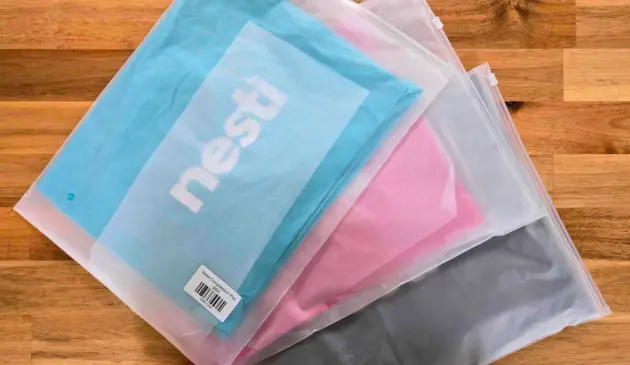 The Nesti Compression Pods arrive neatly packaged in their own plastic bag