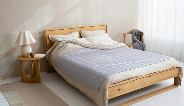 Best mattress hero image: a bed in a neutrally decorated bedroom