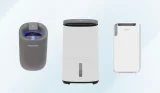 Best quiet dehumidifiers: a collage of 3 dehumidifiers