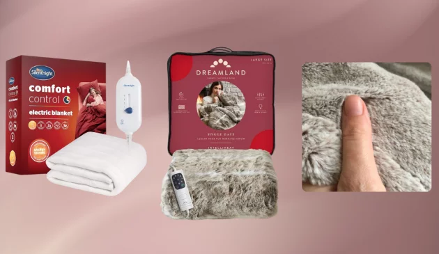 best heated blankets, heated throws and electric blankets hand-testing collage