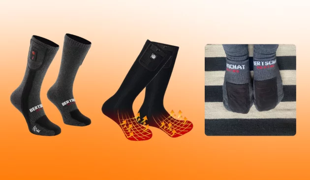 a collage of the best heated socks uk