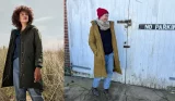 Mumsnet journalist Poppy O'Neill hand-testing the Seasalt Janelle coat in oak
