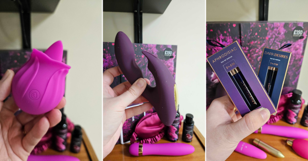 Rose Buddies, curved rabbit and the two perfumes included in the Ann Summers Advent calendar