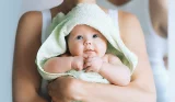 newborn baby in towel
