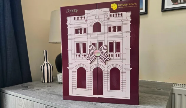 A front view of the Next Beauty Advent Calendar 2026 with its doors closed