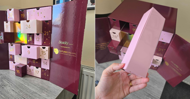 An example of a box from inside the Next Beauty Advent Calendar 2026