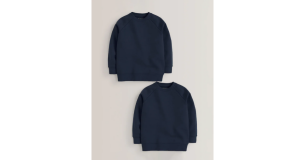 Two NEXT navy school sweaters