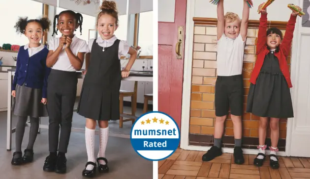 Children wearing Next school uniform