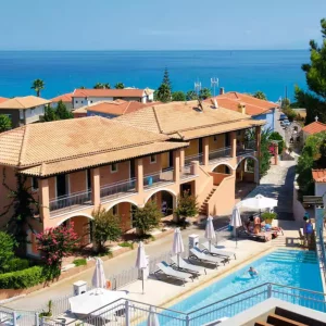 Aerial view of Nine Muses in Kefalonia