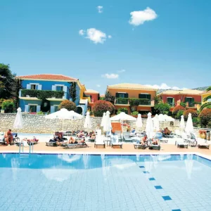 The pool at Nine Muses hotel in Kefalonia